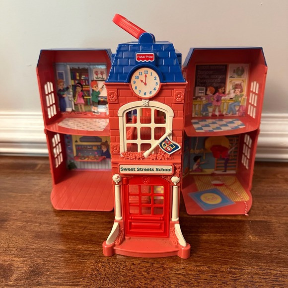 Fisher Price Other - Fisher-Price 2002 Loving Family Sweet Streets School 77884 Folding Transportable